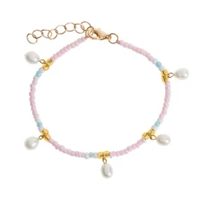 Fanny - Pearl and Colorful Bead Summer Bracelet