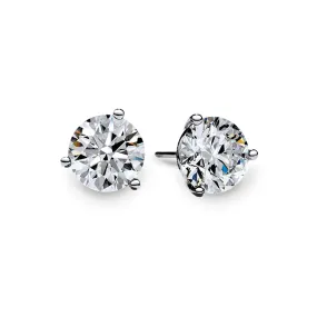 Fire and Ice Diamond Stud Earrings