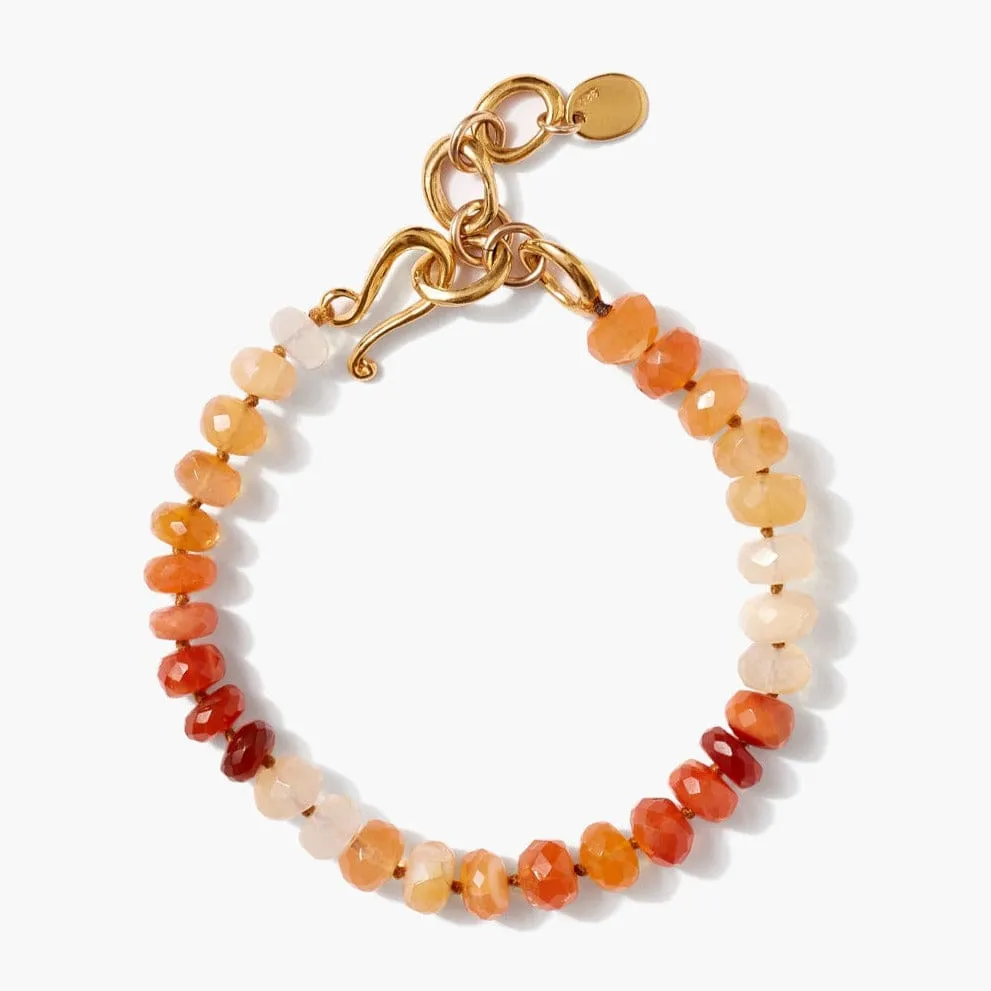 Fire Opal Beaded Bracelet