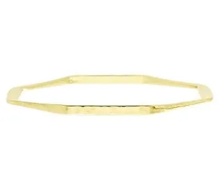 Flat Octagon Hammered Bangle Bracelet