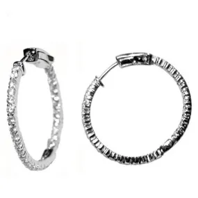 Floy CZ Inside Out Hoop Earrings | 31mm