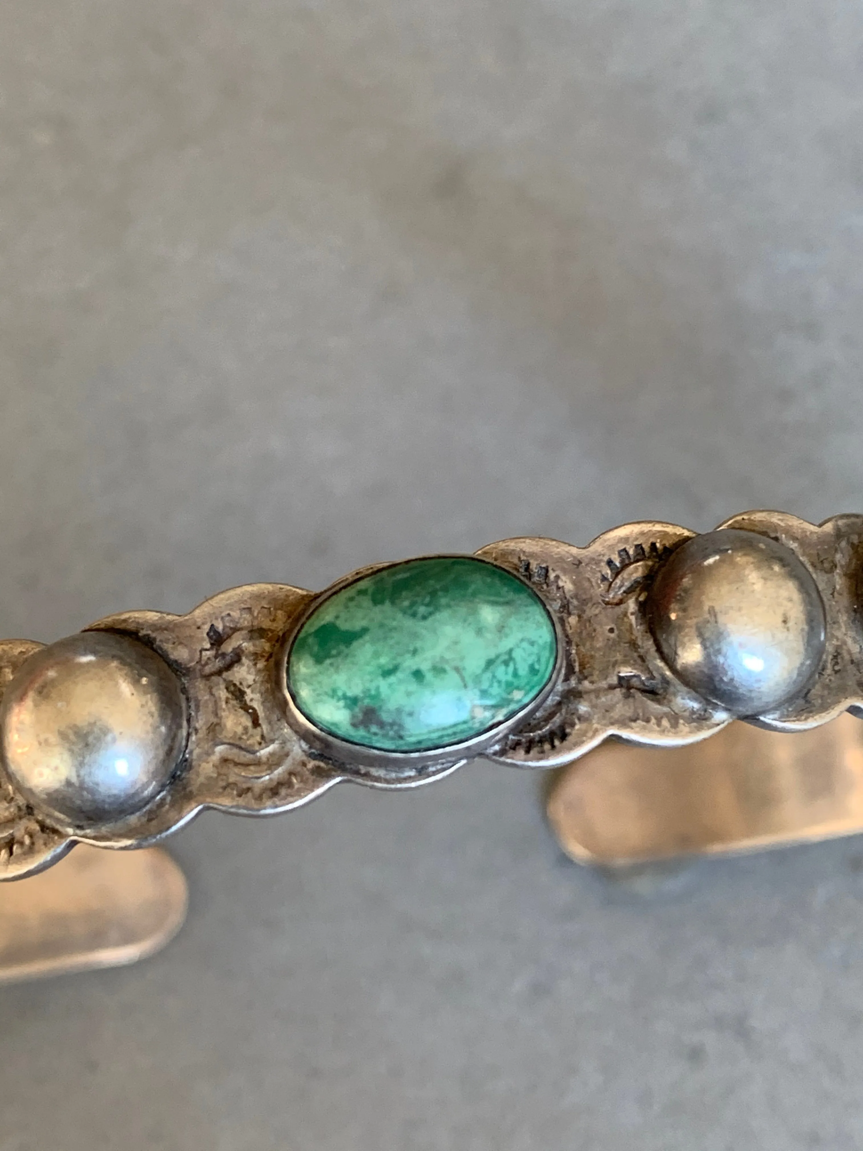 Fred Harvey Era Sterling Bracelet Turquoise