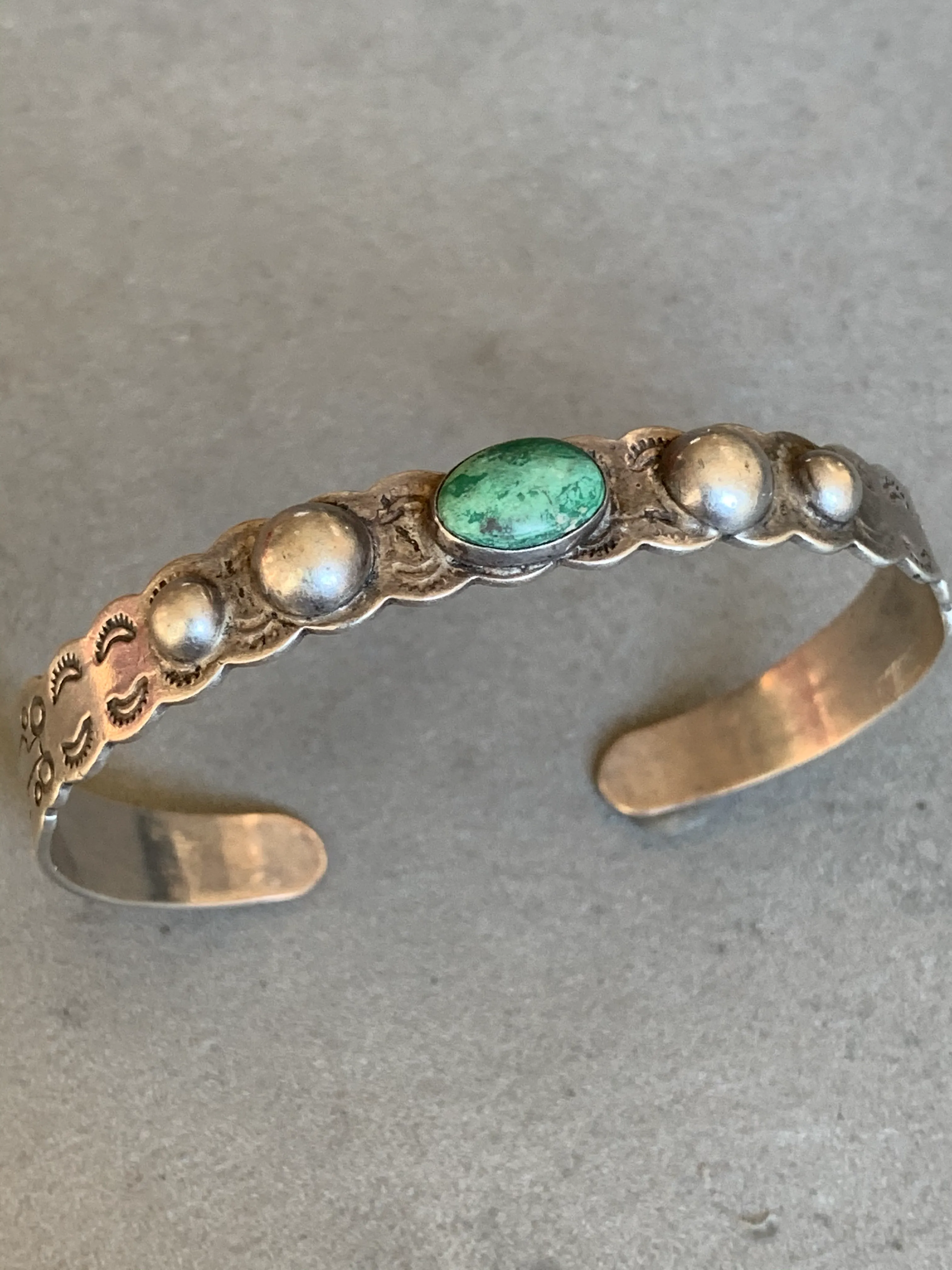 Fred Harvey Era Sterling Bracelet Turquoise