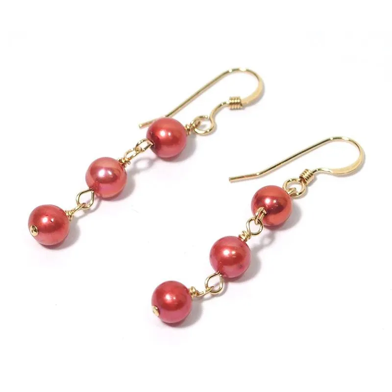 Fresh Water Pearl Earrings With Gold Filled French Ear Wire