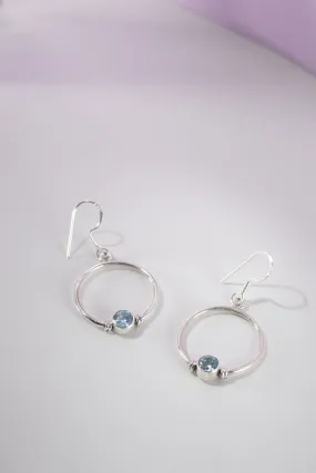 Full Circle Faceted Gemstone Earrings