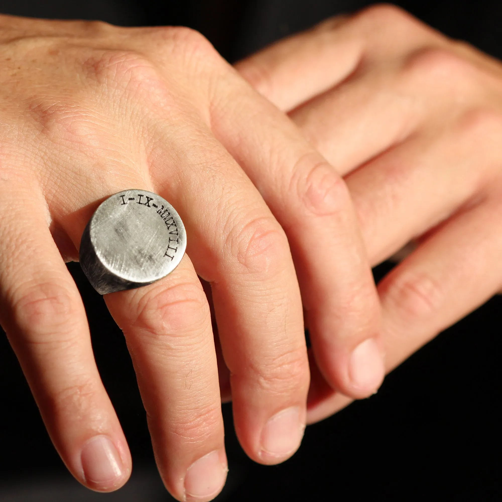 Full Moon Ring | Roman Numerals