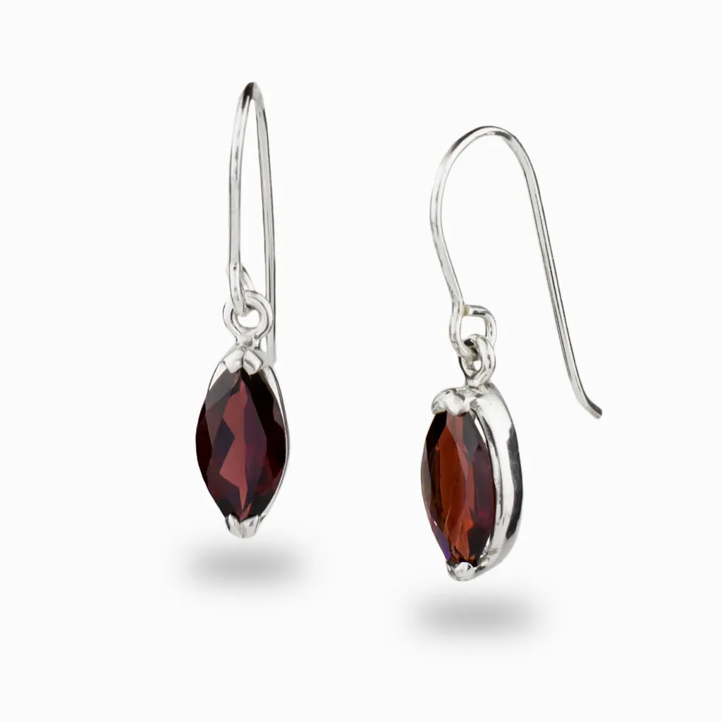 Garnet Drop Earrings