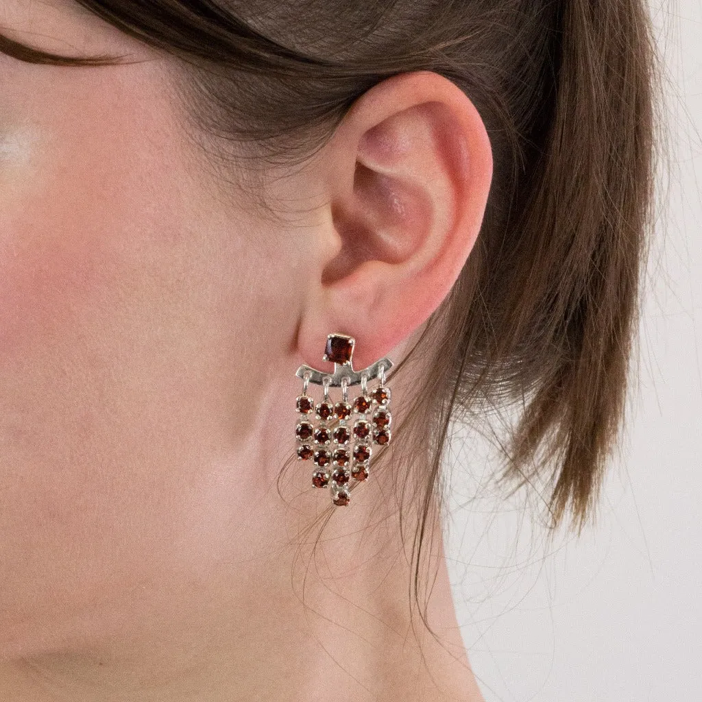 Garnet Drop Earrings