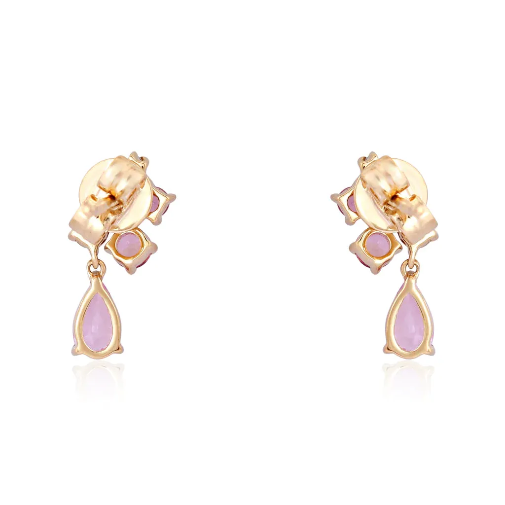 Gemstone and Diamond Pear Drop Cocktail Earrings