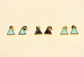 Gemstone Split Studs Triangle