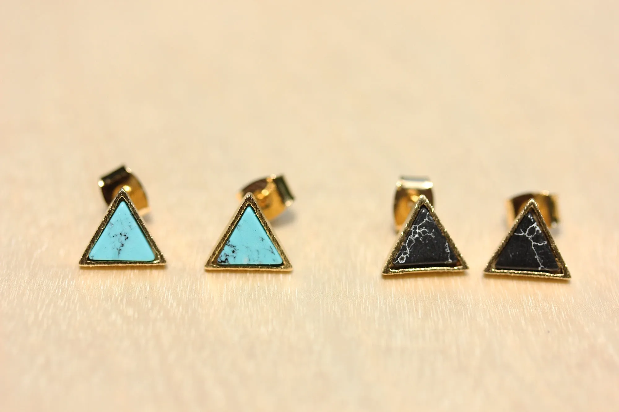 Gemstone Split Studs Triangle