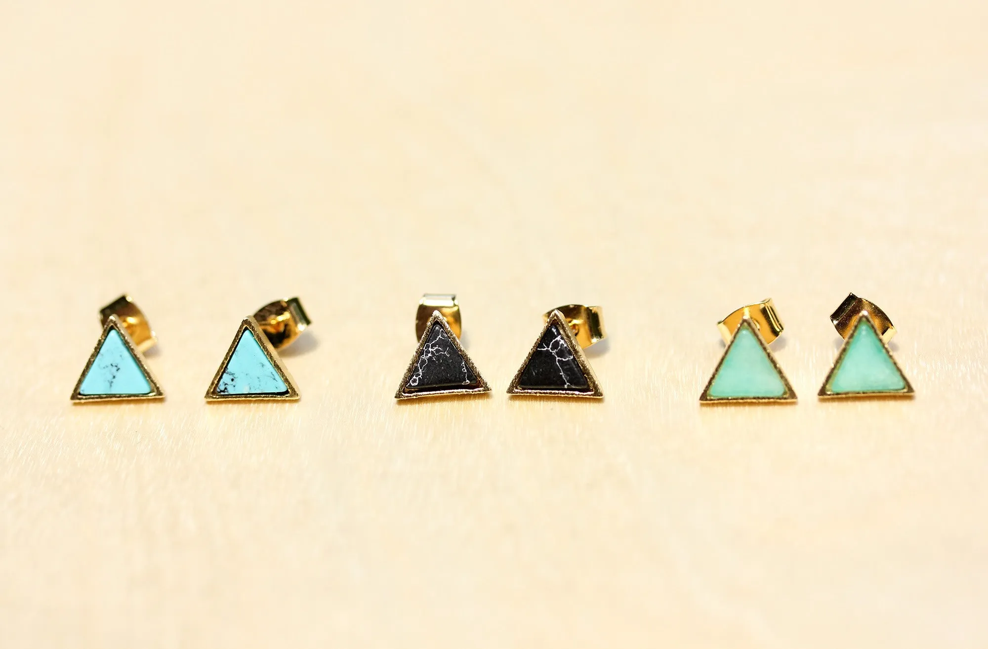 Gemstone Split Studs Triangle