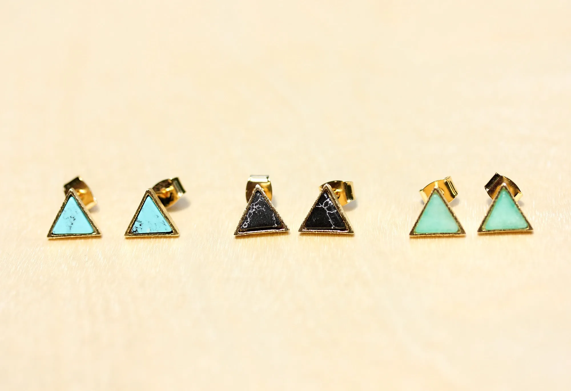 Gemstone Split Studs Triangle