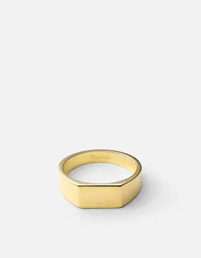 Geo Signet Ring, Gold Vermeil