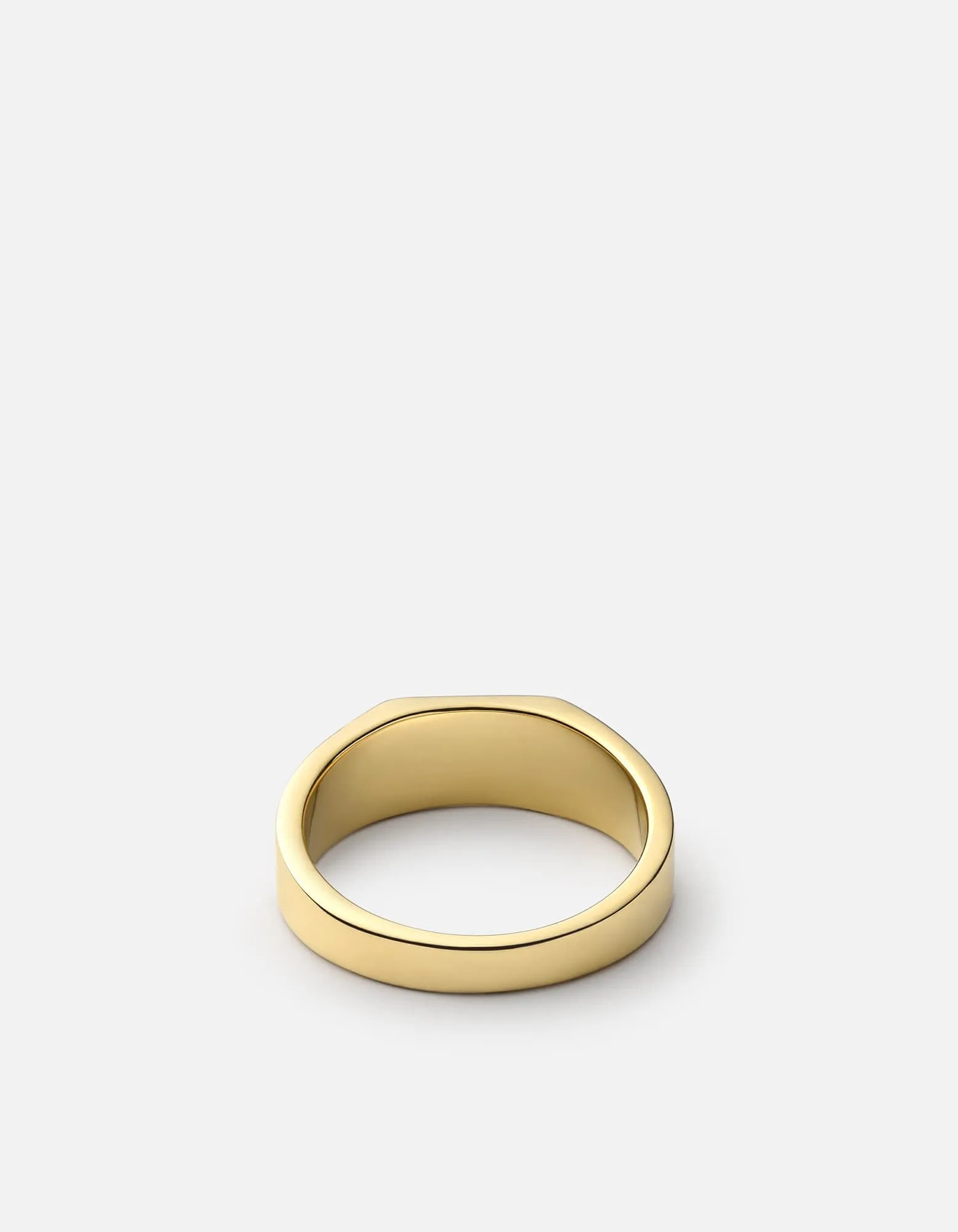 Geo Signet Ring, Gold Vermeil