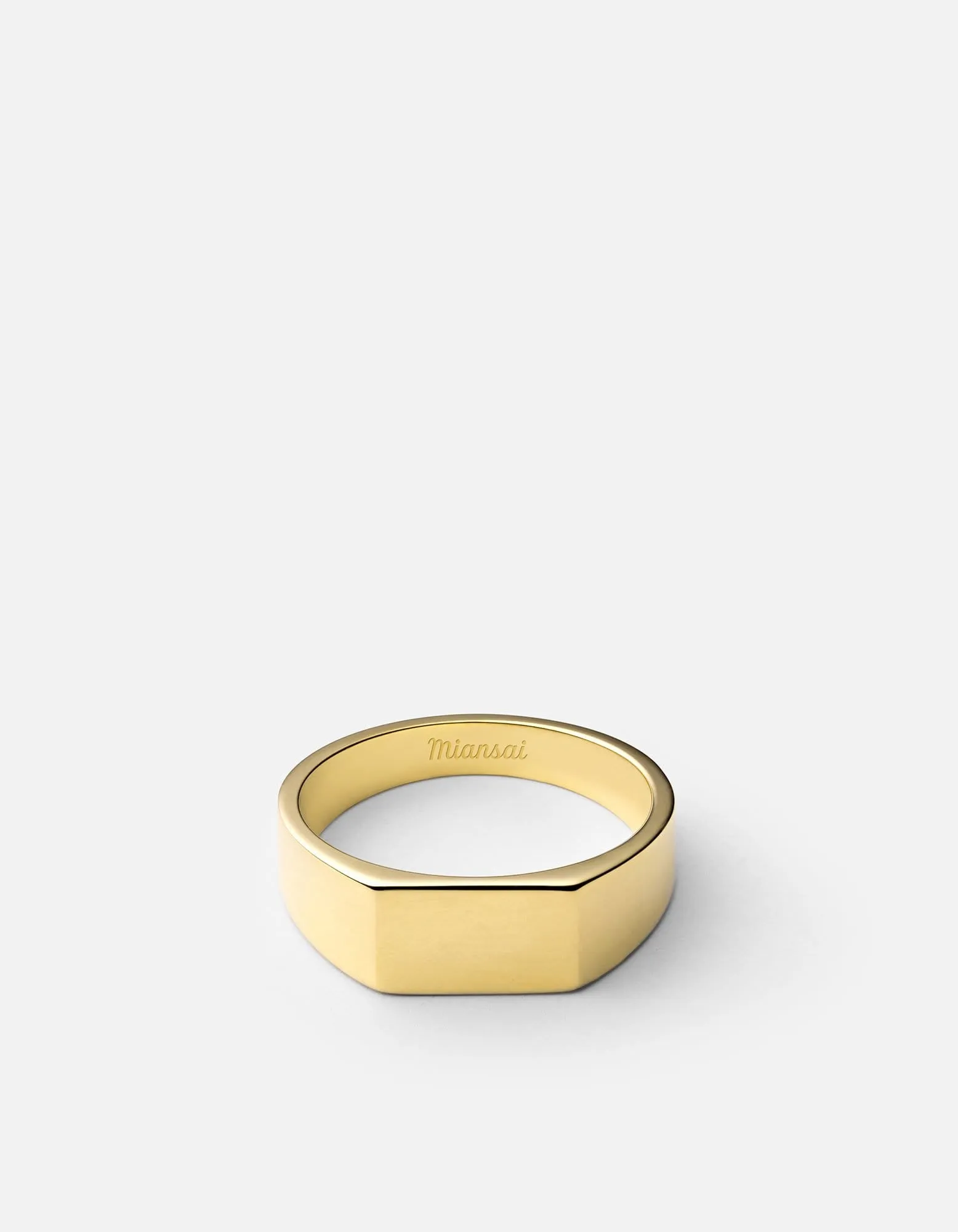 Geo Signet Ring, Gold Vermeil