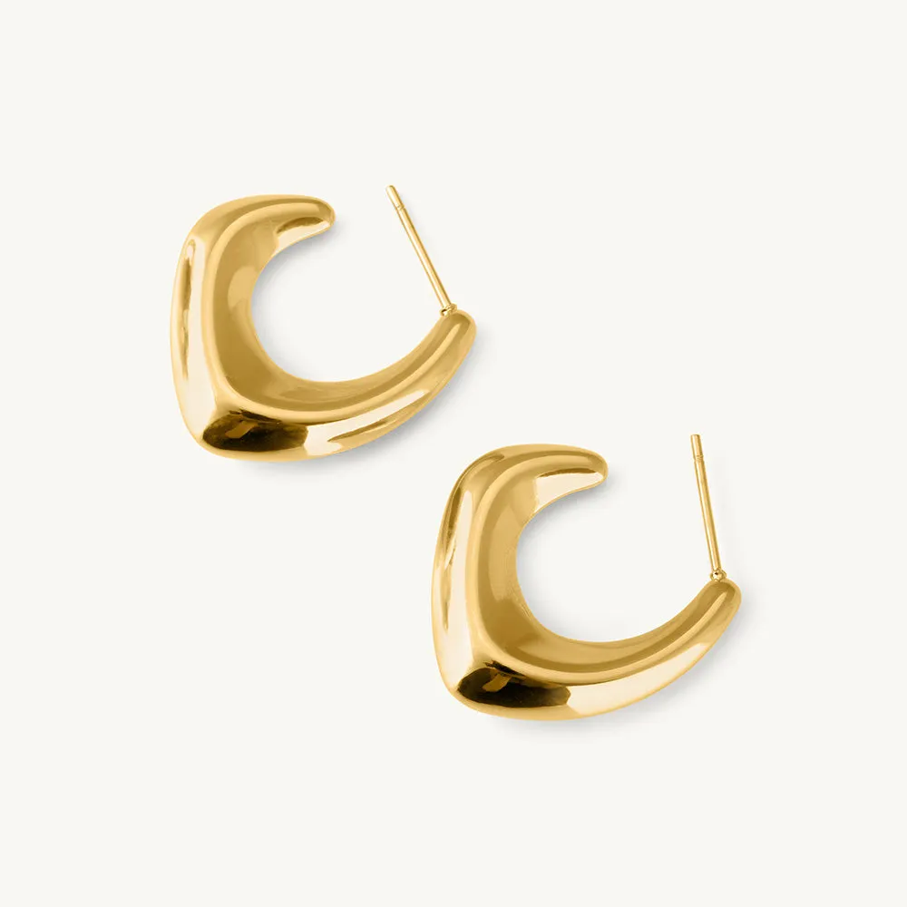 Gilded Boomerang Earrings