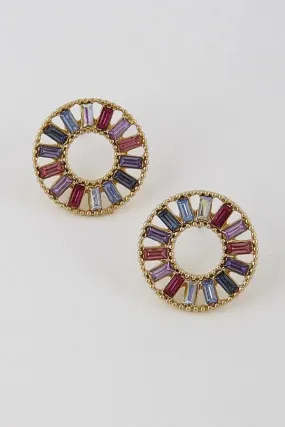 Girly Gemstone Stud Earrings