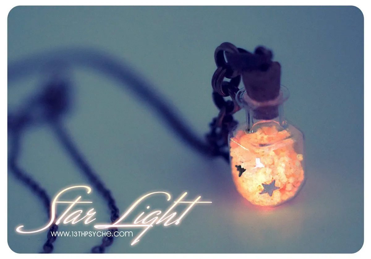 Glow in the dark vial pendant necklace