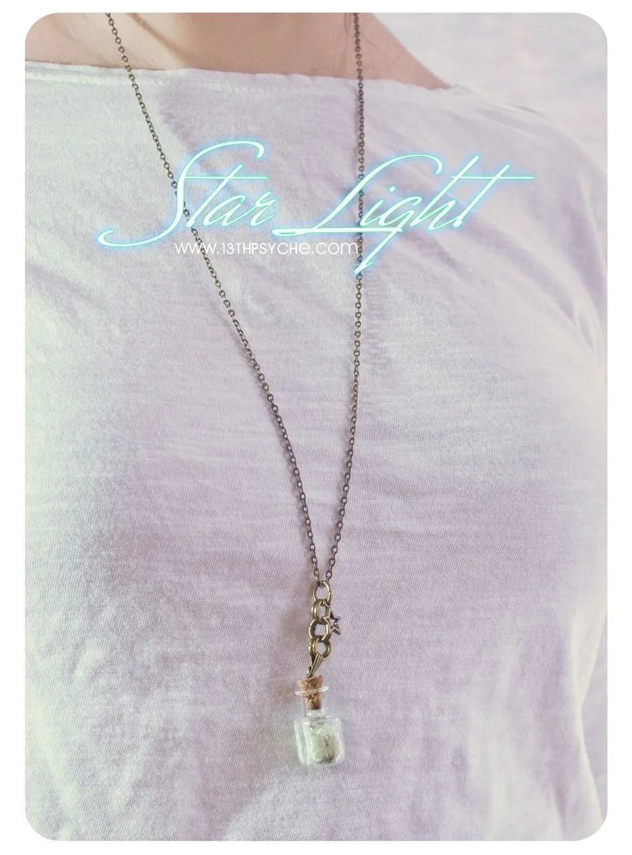 Glow in the dark vial pendant necklace