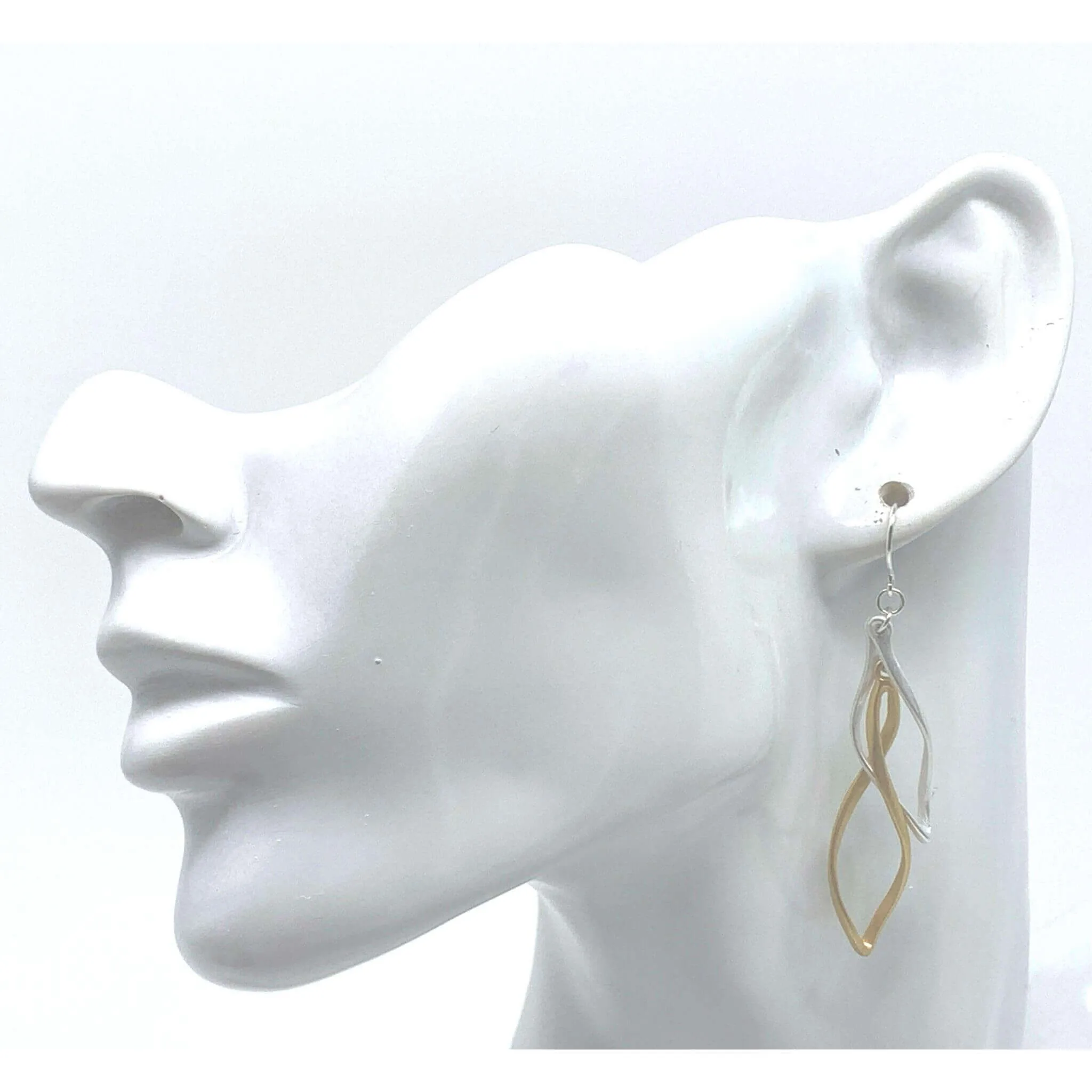 Gold & Silver Twisted Hoop Earrings