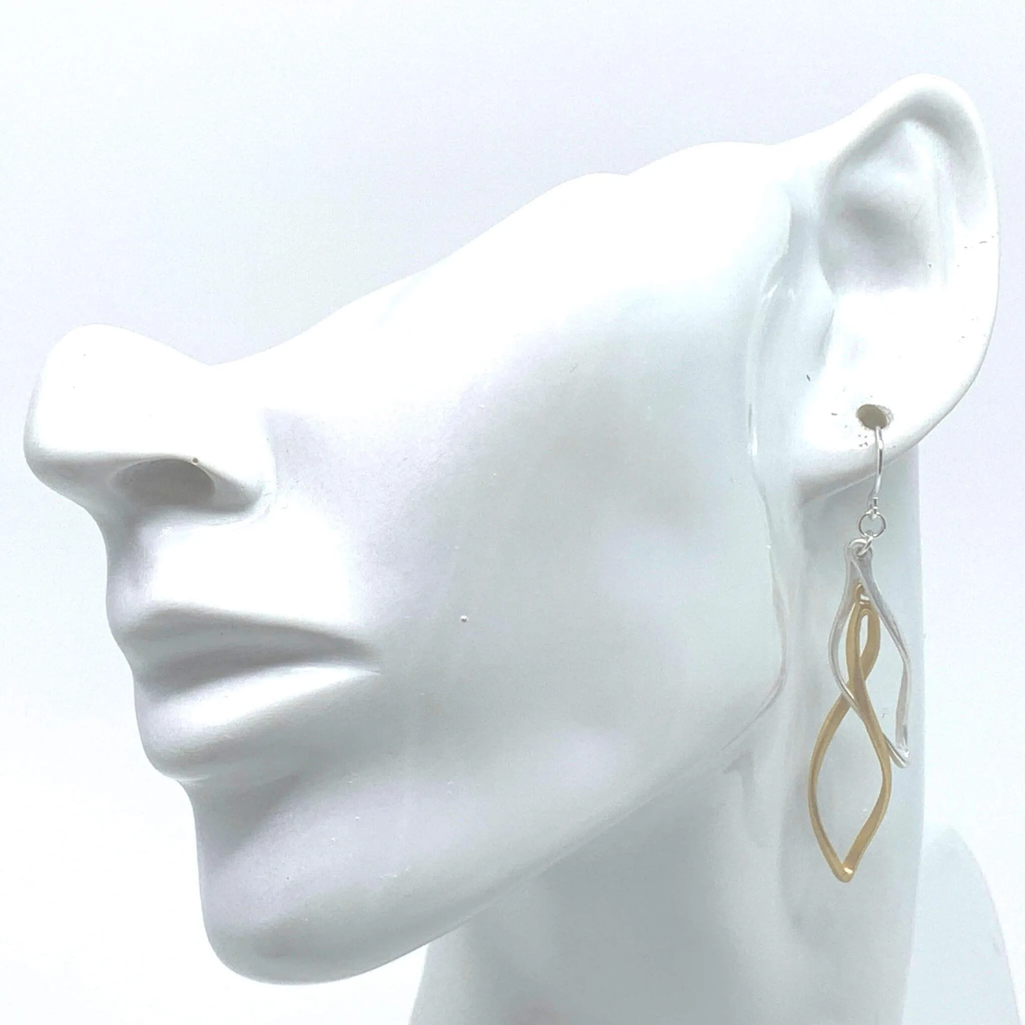 Gold & Silver Twisted Hoop Earrings