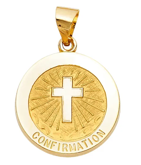 Gold Confirmation Medal Pendant - Model 1249