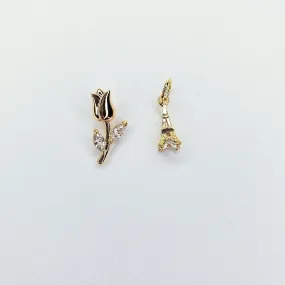 Gold Filled Dainty Romantic Cubic Zirconia Charms