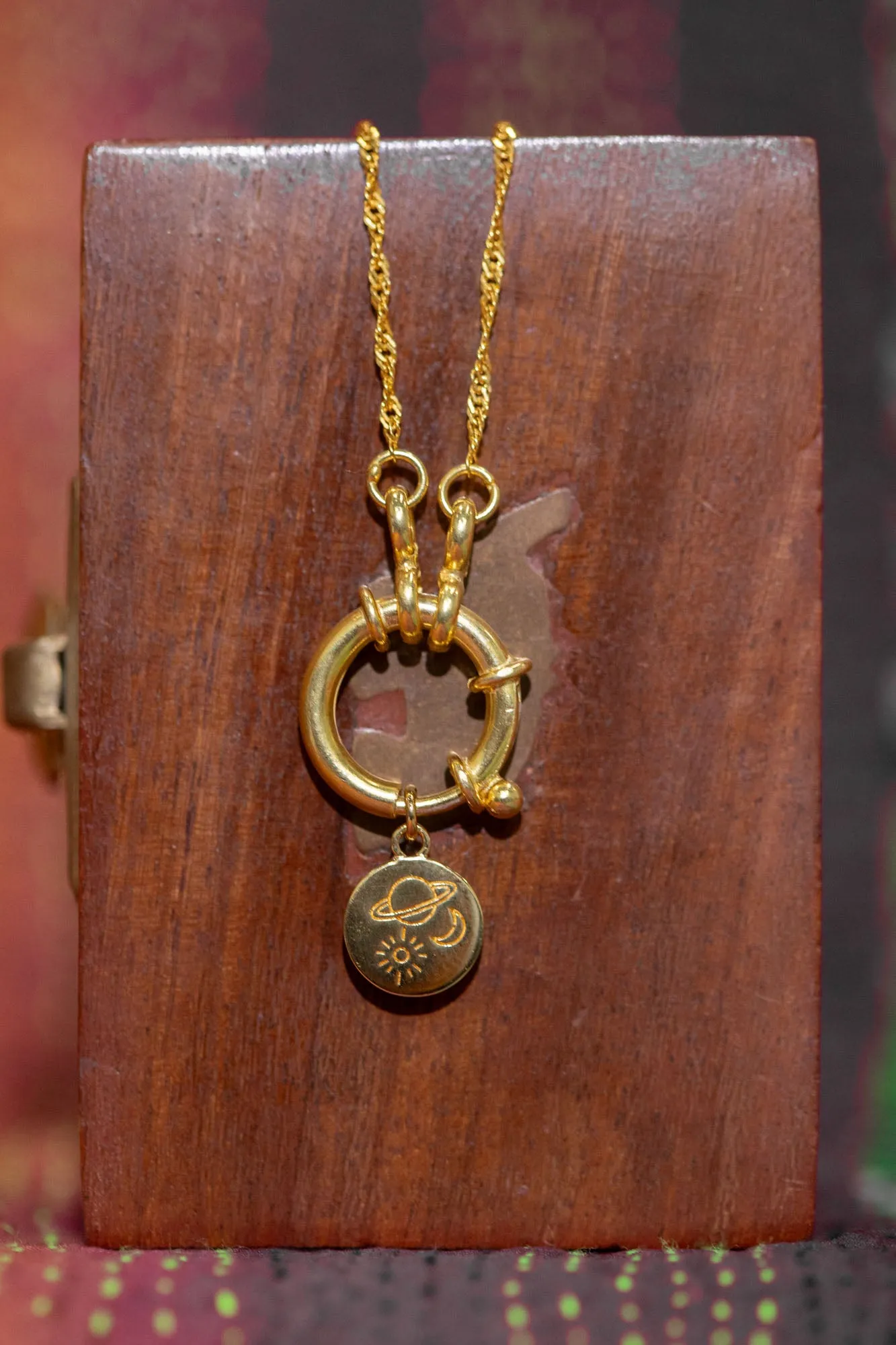 Gold Solar System Pendant