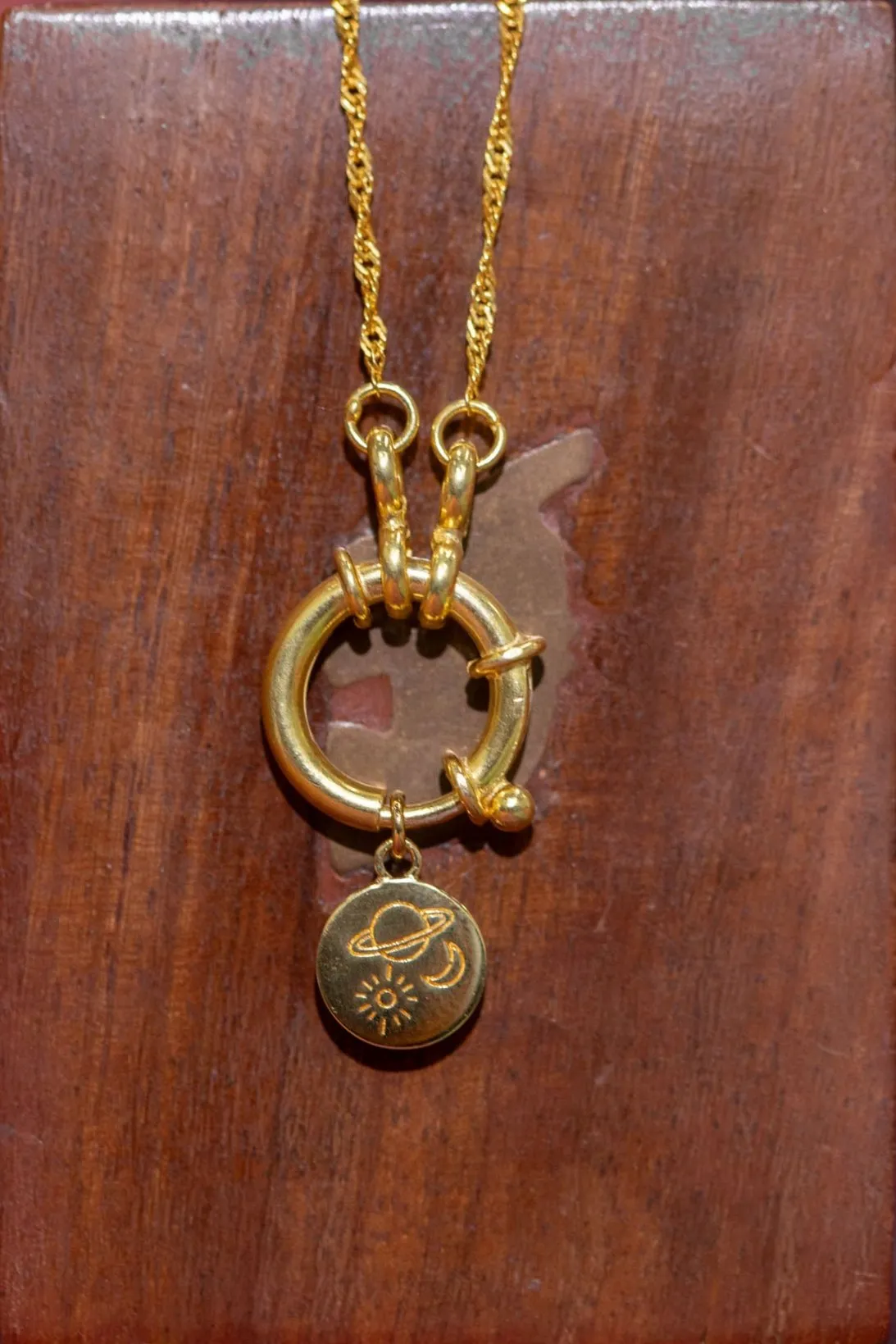 Gold Solar System Pendant