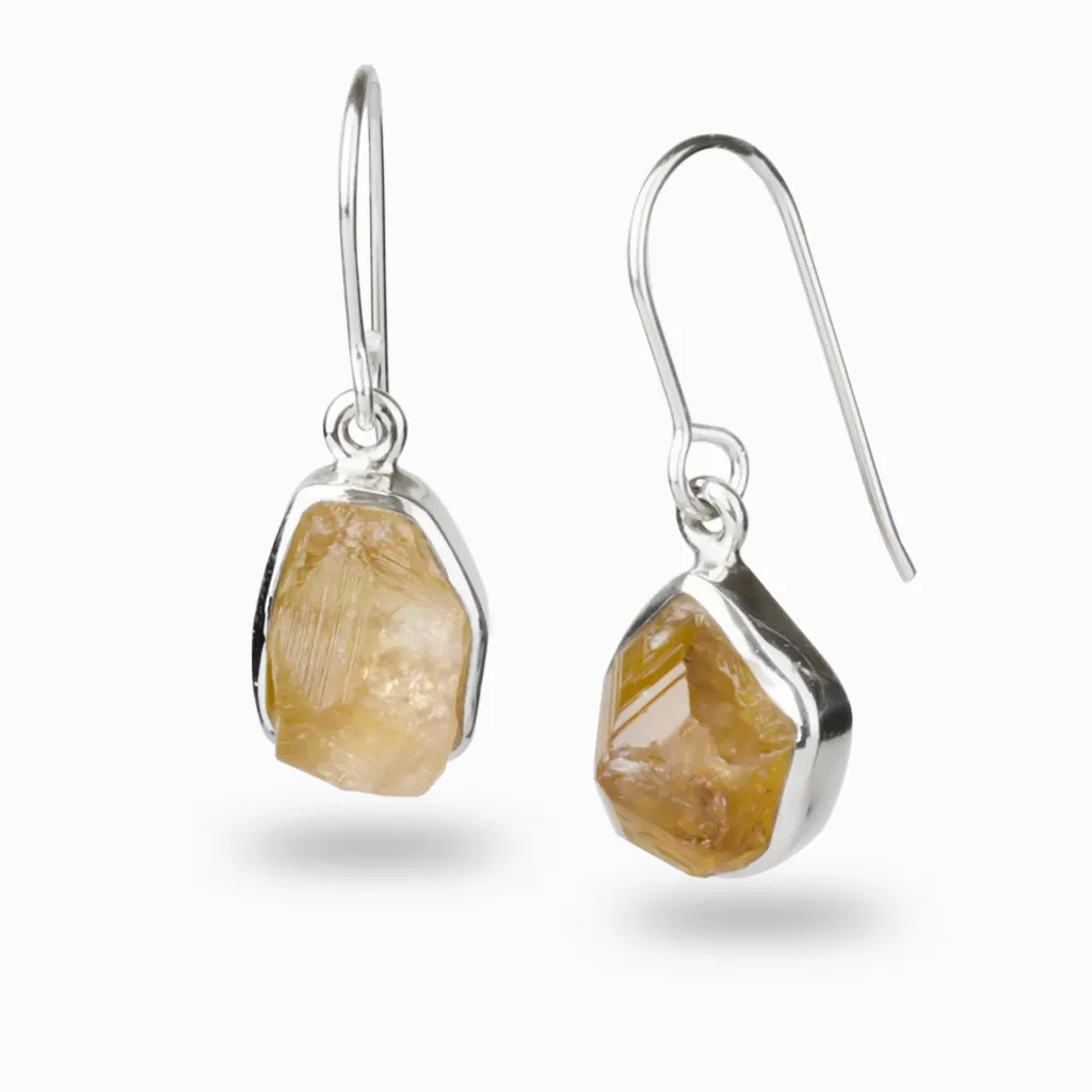 Grossular Garnet Drop Earring