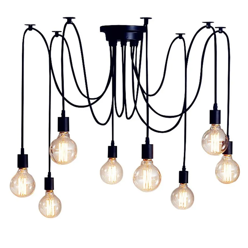 Gundersen Spider Leg Styled Industrial Rustic Chandelier