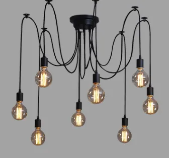 Gundersen Spider Leg Styled Industrial Rustic Chandelier