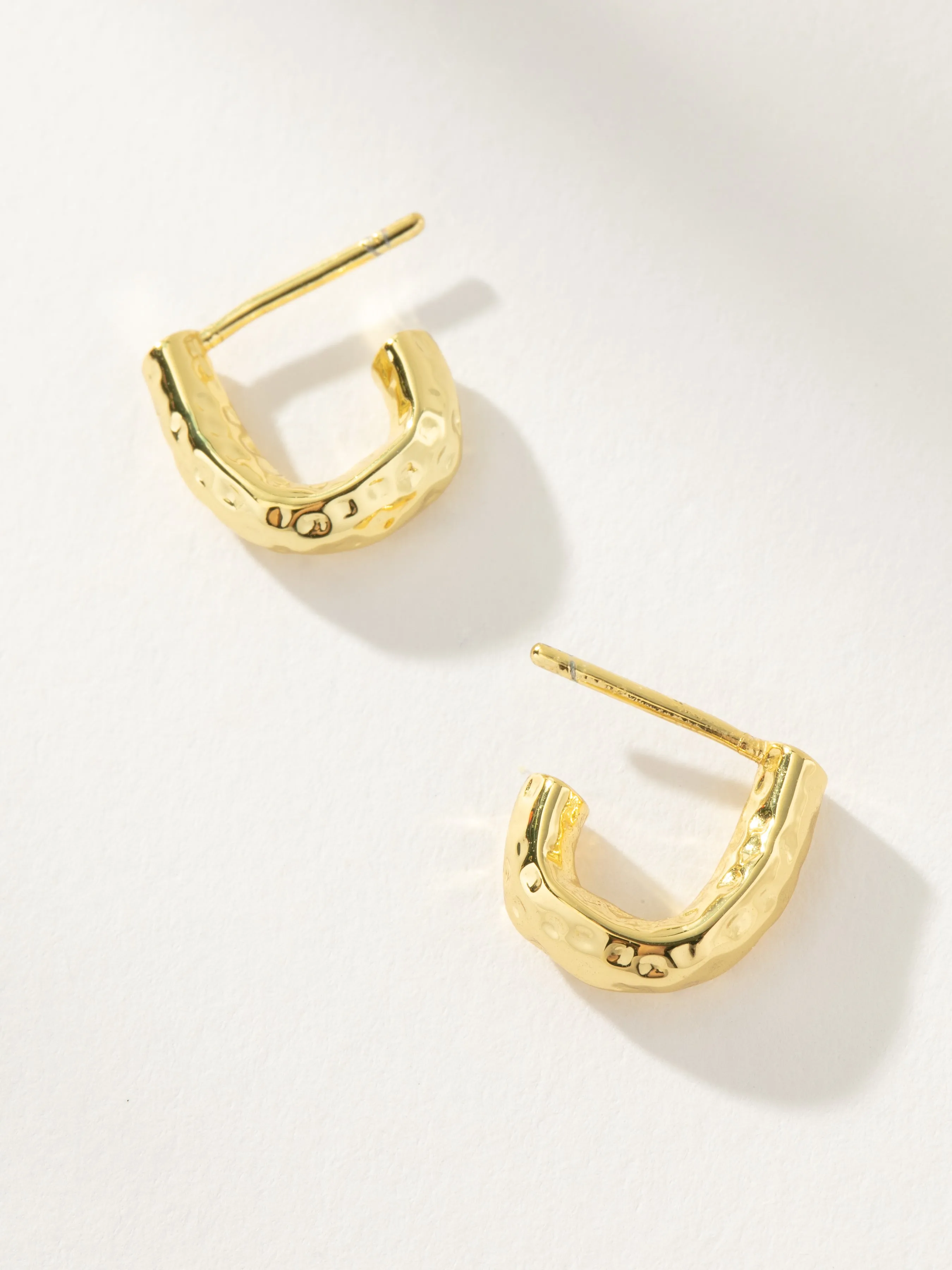 Hammered Hoop Earrings