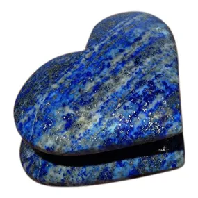 Handmade Showpieces Lapis Lazuli Stone Figurine Double Heart Shape 3 cm.