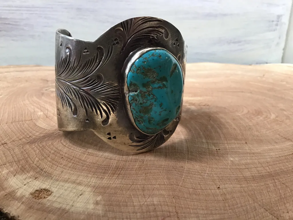 Handmade Silver & Turquoise Cuff Bracelet