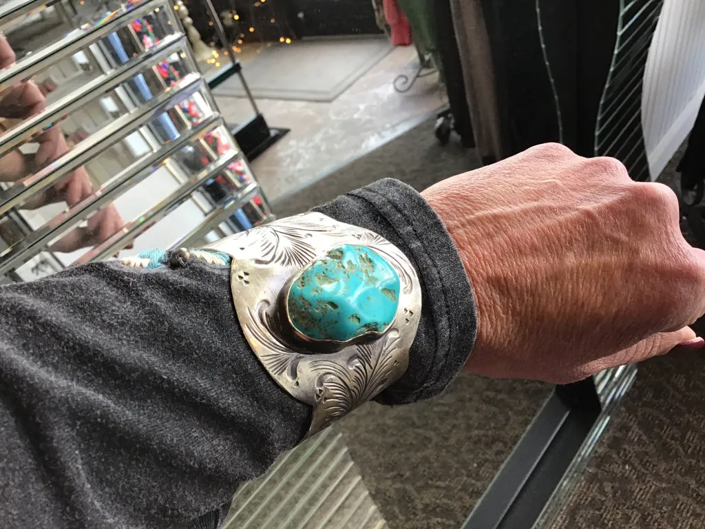 Handmade Silver & Turquoise Cuff Bracelet