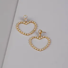 Heart XL 14K Gold Vermeil Earrings