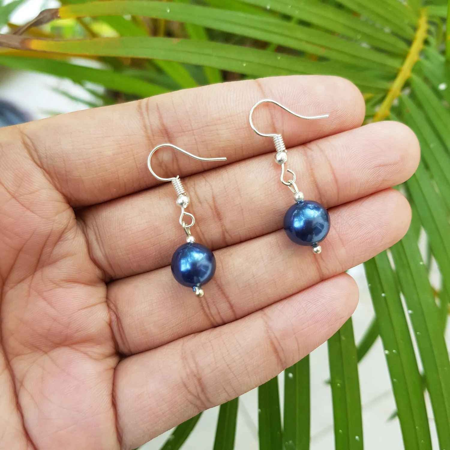 Imeora 10mm Blue Shell Pearl Earrings