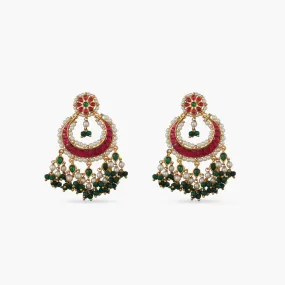 Inca Antique Jadau Chandbali Earrings