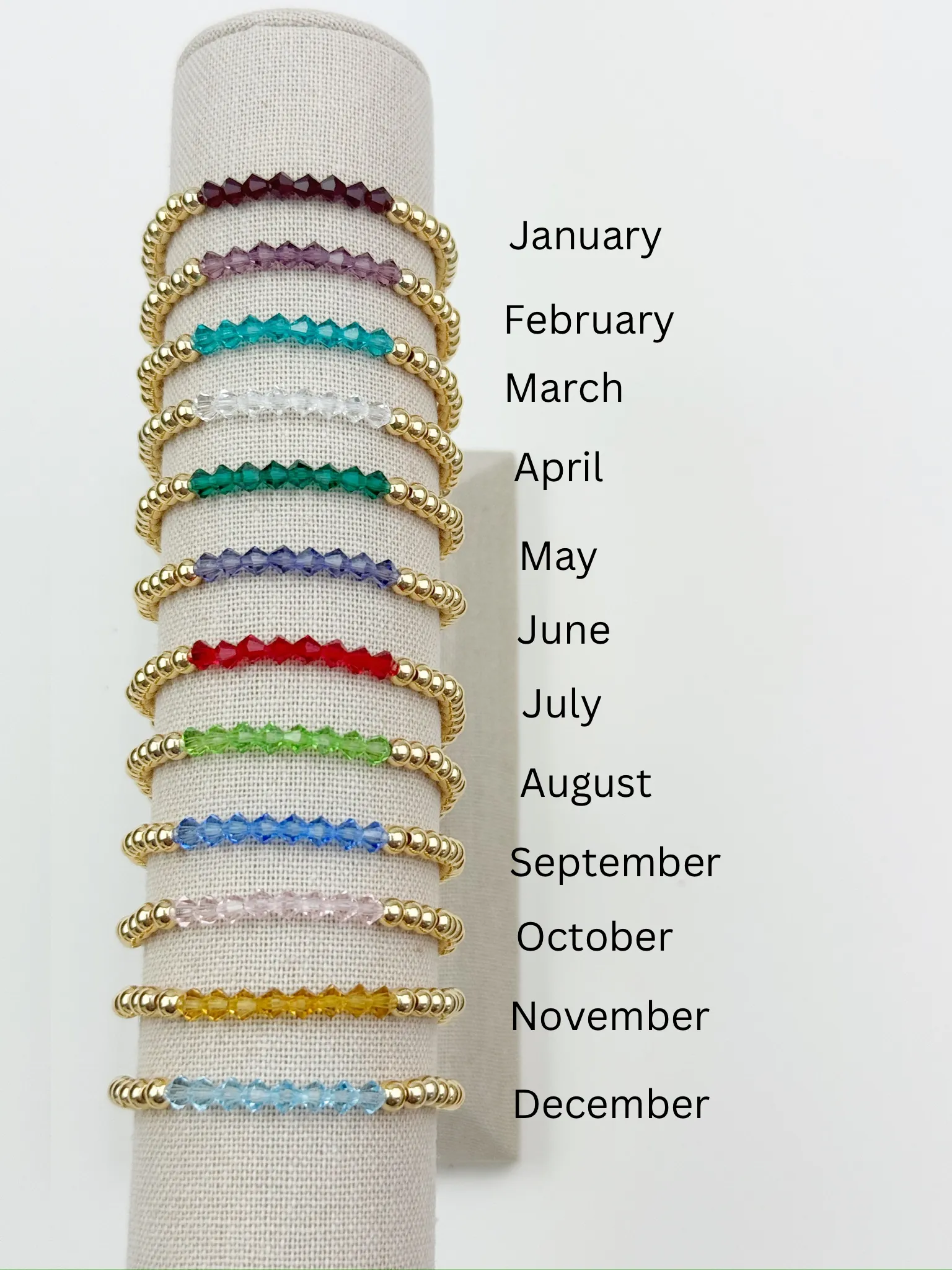 Individual Birthstone Beaded Bracelet