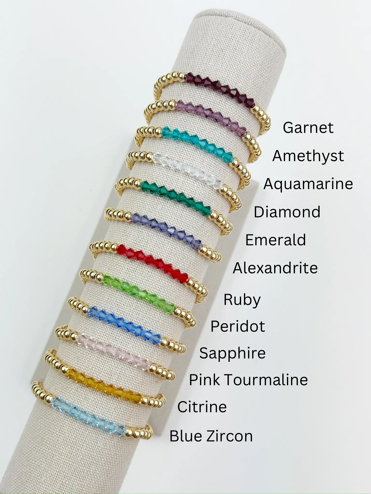 Individual Birthstone Beaded Bracelet