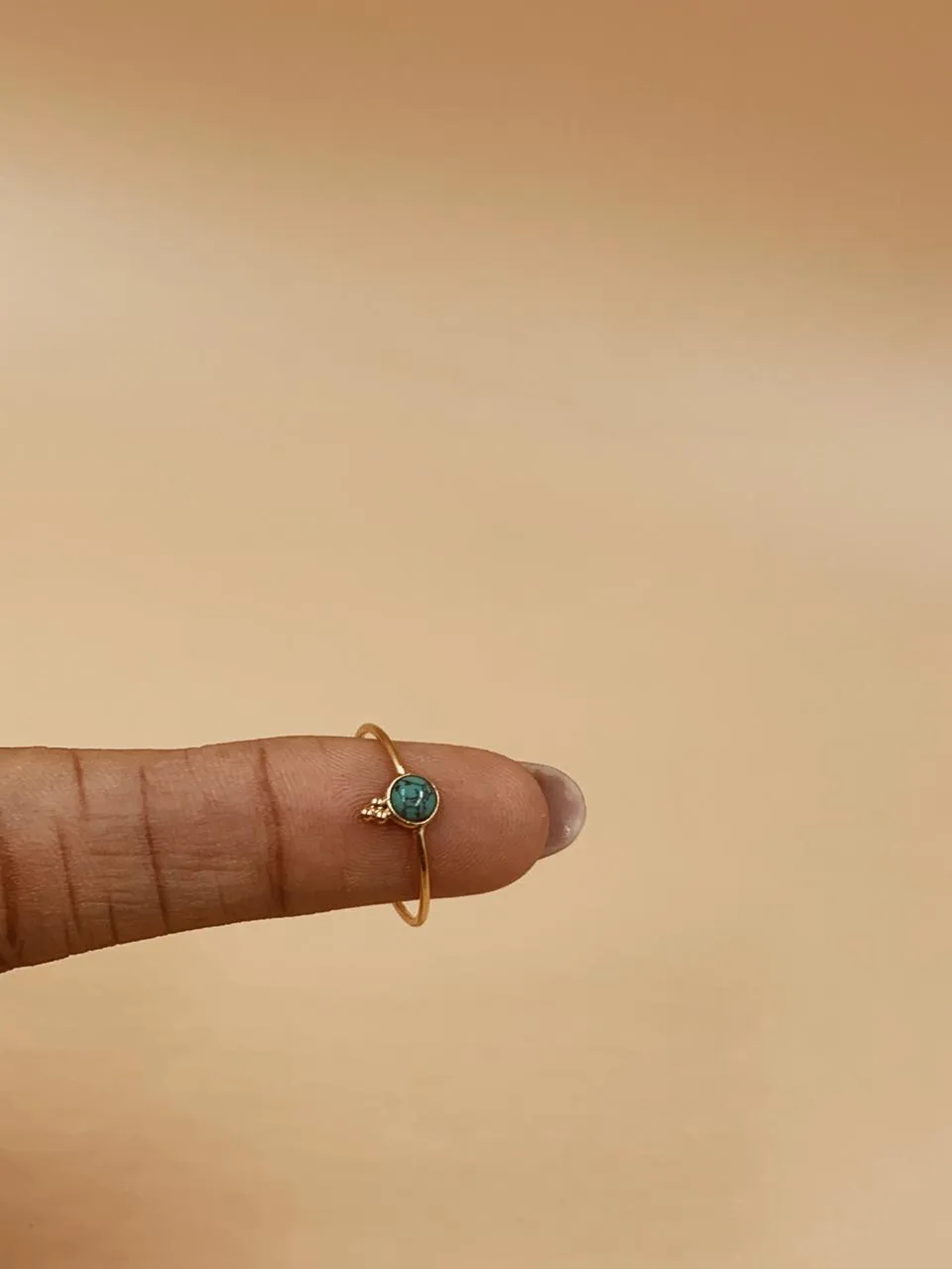 Jaipur Turquoise Dotted Ring