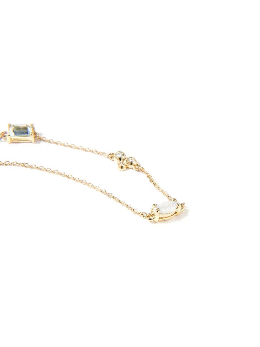 JUNO PENDANT BRACELET (OPAL/AQUAMARINE)