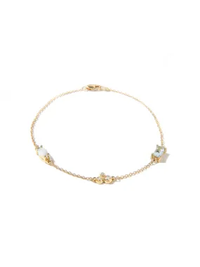 JUNO PENDANT BRACELET (OPAL/AQUAMARINE)