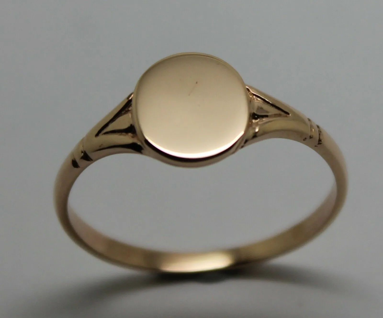 Kaedesigns New Size I / 4 Solid New 9ct 9K Yellow, Rose or White Gold Oval Signet Ring