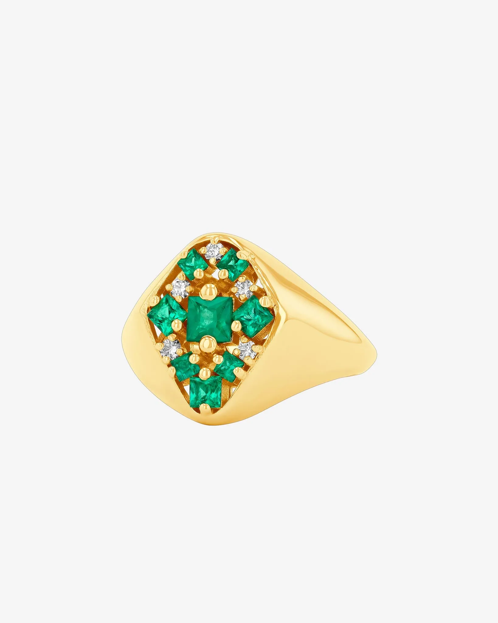 La Fantaisie Star Emerald Signet Ring