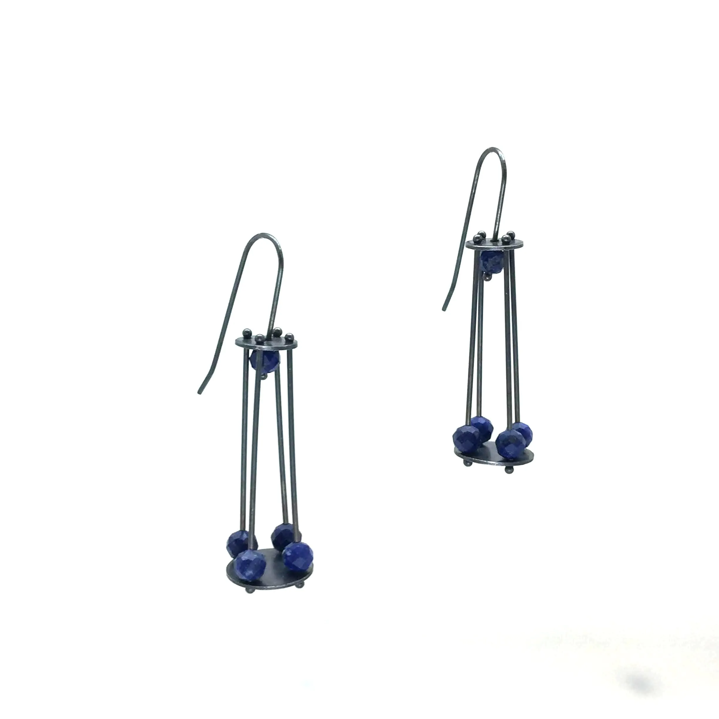 Lapis Cage Earrings