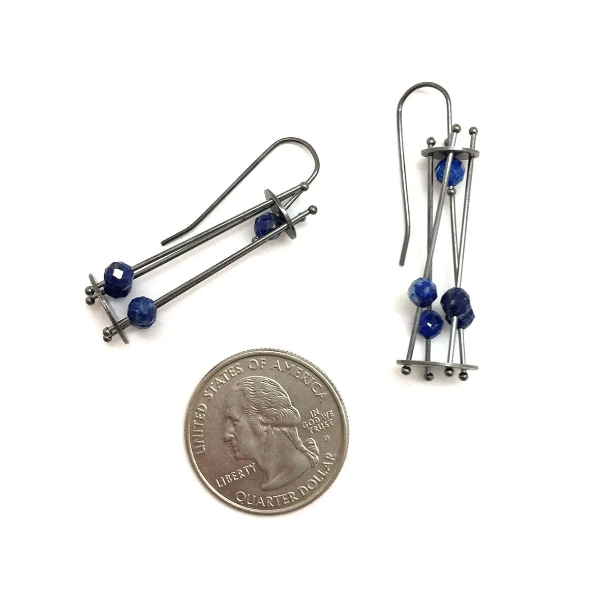 Lapis Cage Earrings