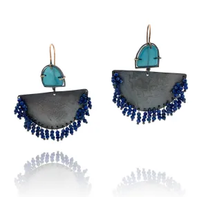 Lapis Fringe Earrings